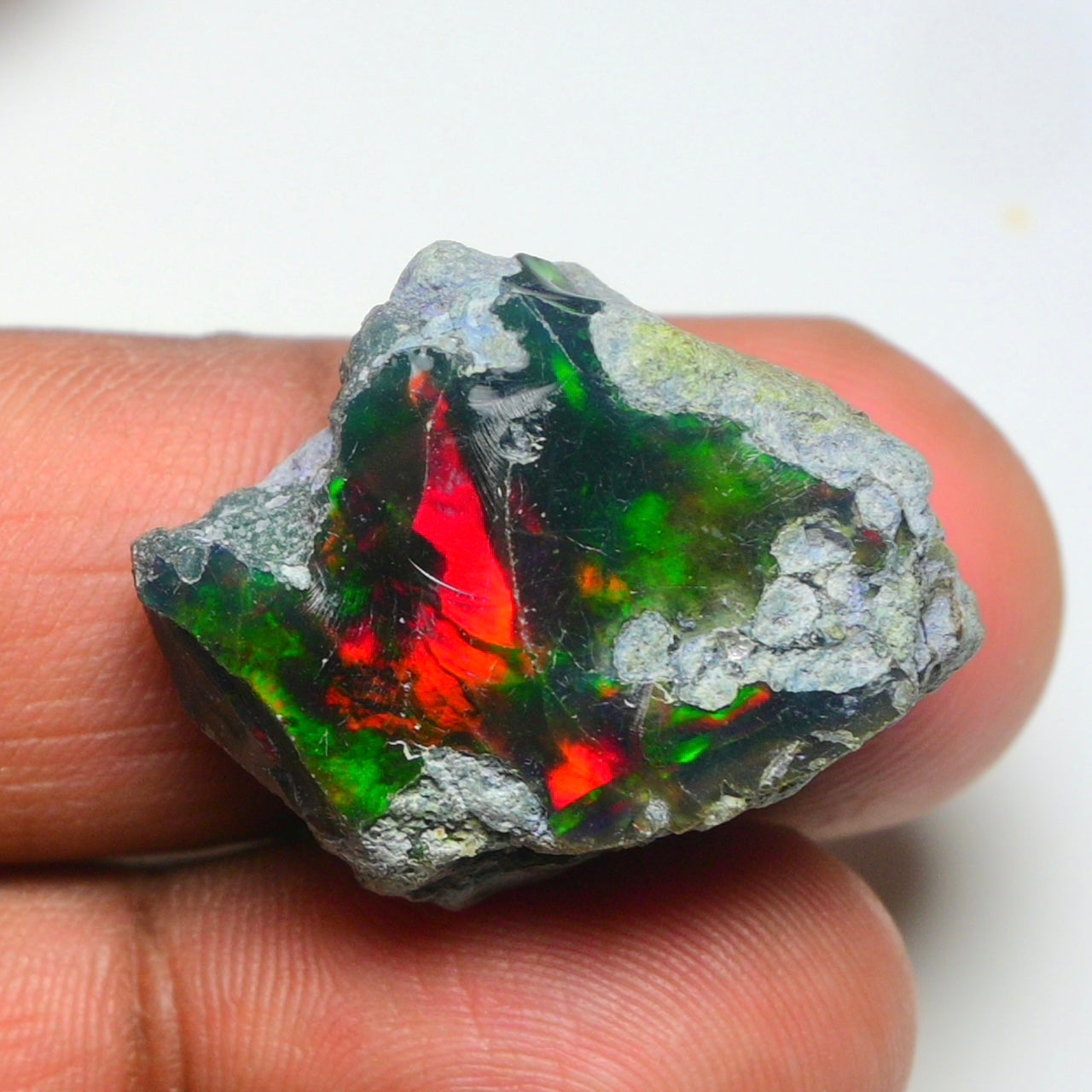Rare Black Opal 26.70 Carats | Natural Black Ethiopian Opal Rough - Ready for Cutting & Jewelry!