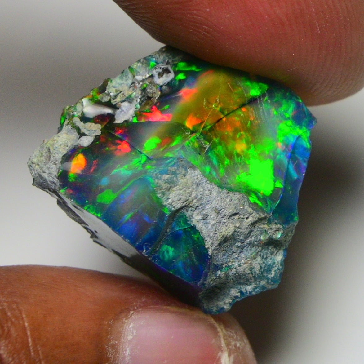 Rare Black Opal 25.40 Carats | Natural Black Ethiopian Opal Rough - Ready for Cutting & Jewelry!
