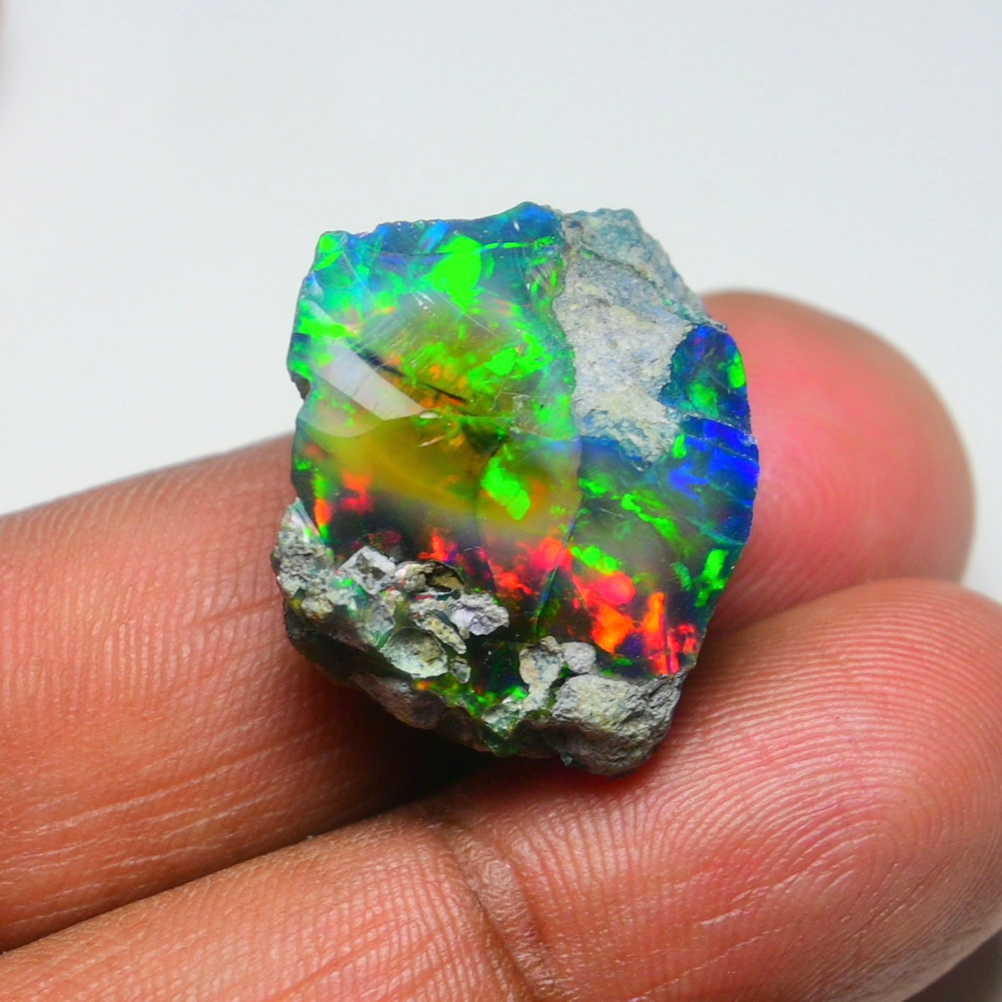 Rare Black Opal 25.40 Carats | Natural Black Ethiopian Opal Rough - Ready for Cutting & Jewelry!