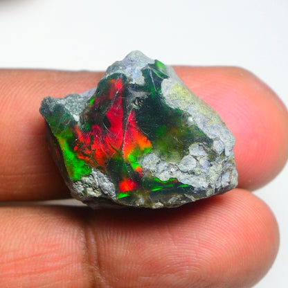 Rare Black Opal 26.70 Carats | Natural Black Ethiopian Opal Rough - Ready for Cutting & Jewelry!