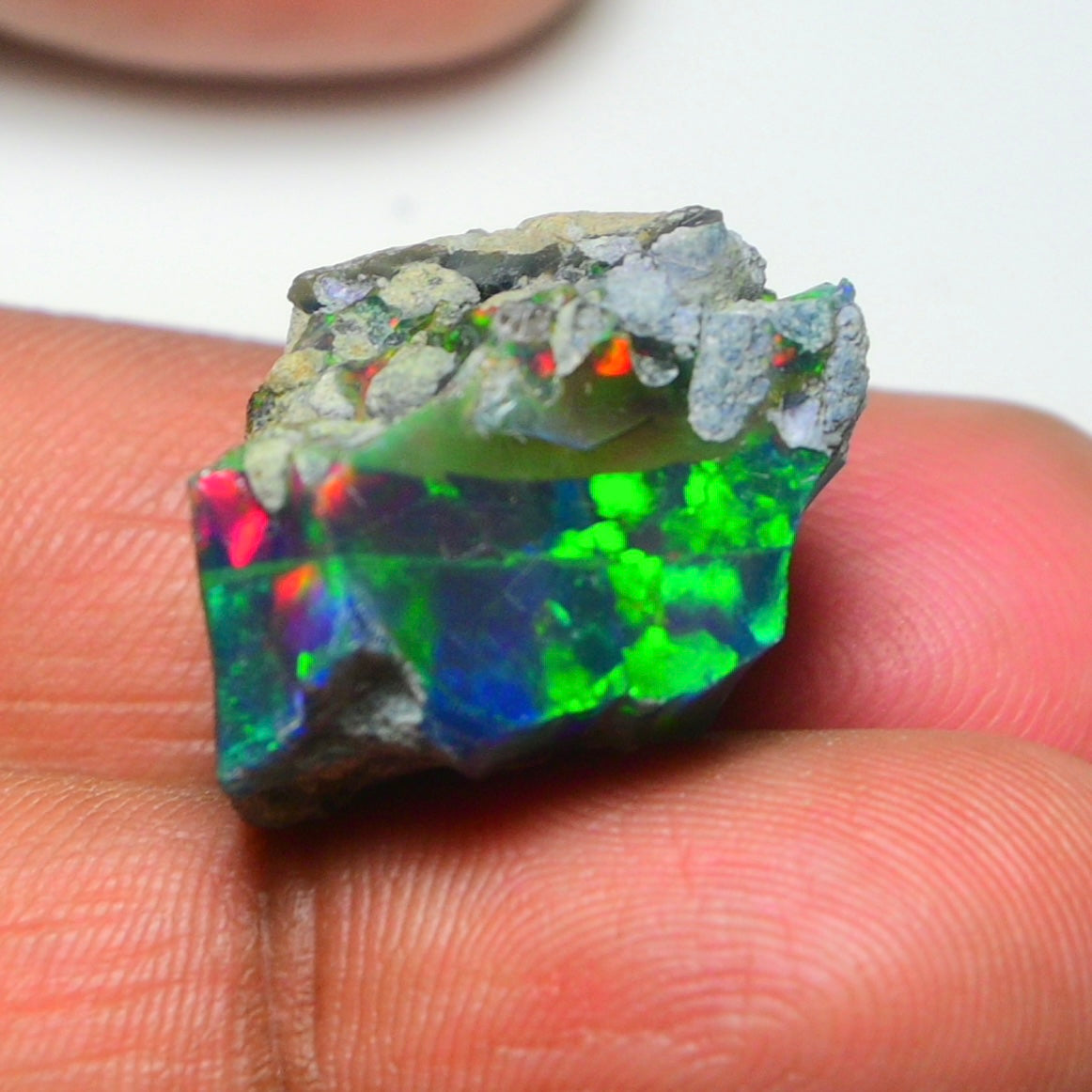 Rare Black Opal 25.40 Carats | Natural Black Ethiopian Opal Rough - Ready for Cutting & Jewelry!