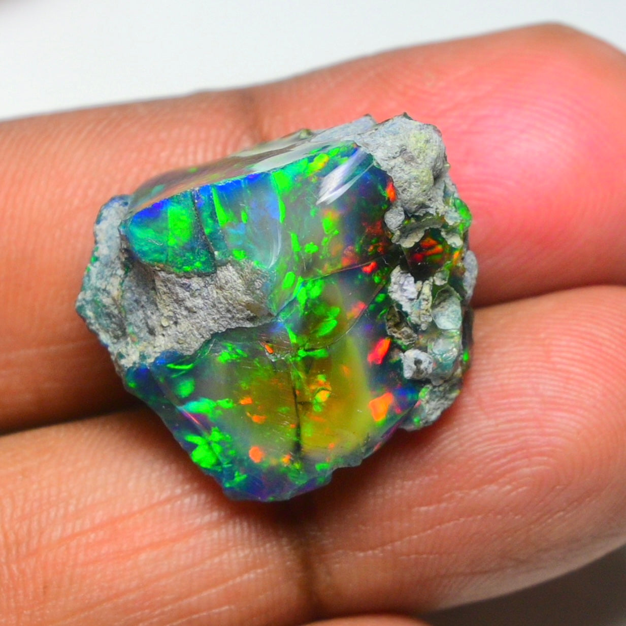 Rare Black Opal 25.40 Carats | Natural Black Ethiopian Opal Rough - Ready for Cutting & Jewelry!