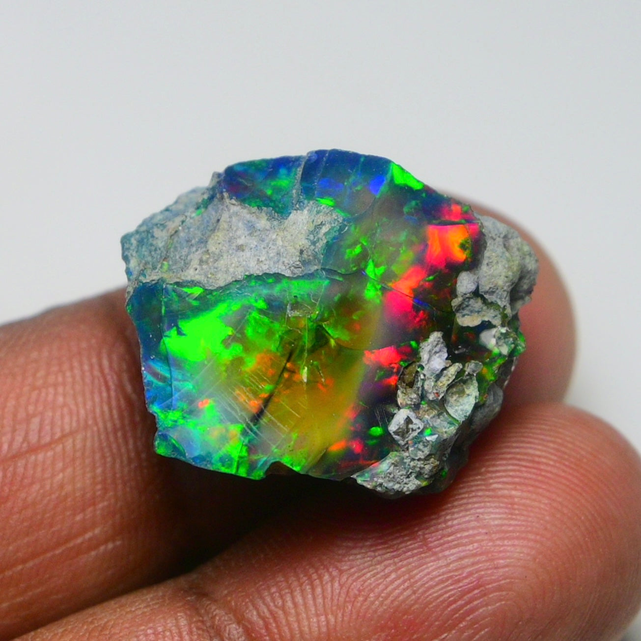 Rare Black Opal 25.40 Carats | Natural Black Ethiopian Opal Rough - Ready for Cutting & Jewelry!