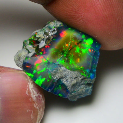 Rare Black Opal 25.40 Carats | Natural Black Ethiopian Opal Rough - Ready for Cutting & Jewelry!