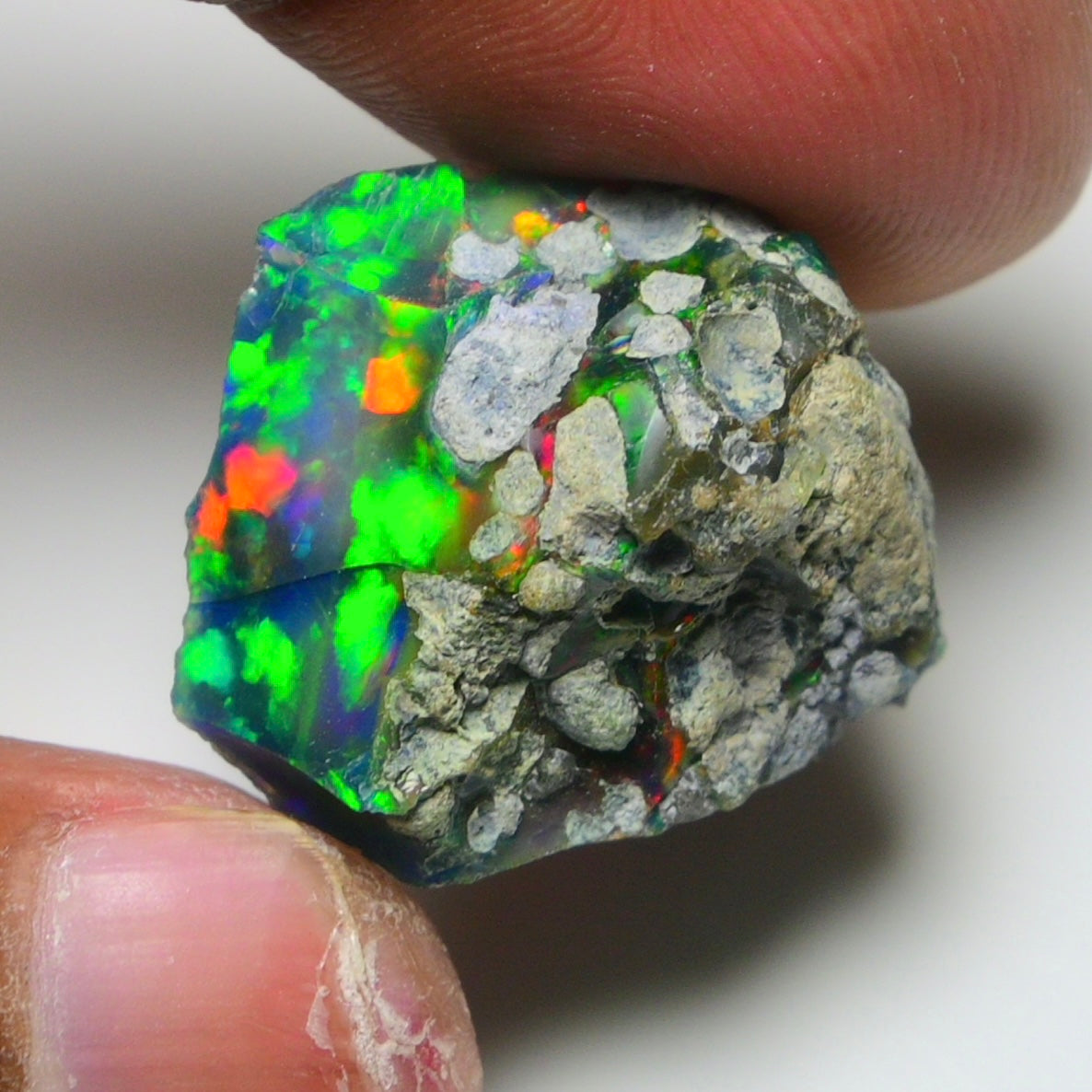 Rare Black Opal 25.40 Carats | Natural Black Ethiopian Opal Rough - Ready for Cutting & Jewelry!