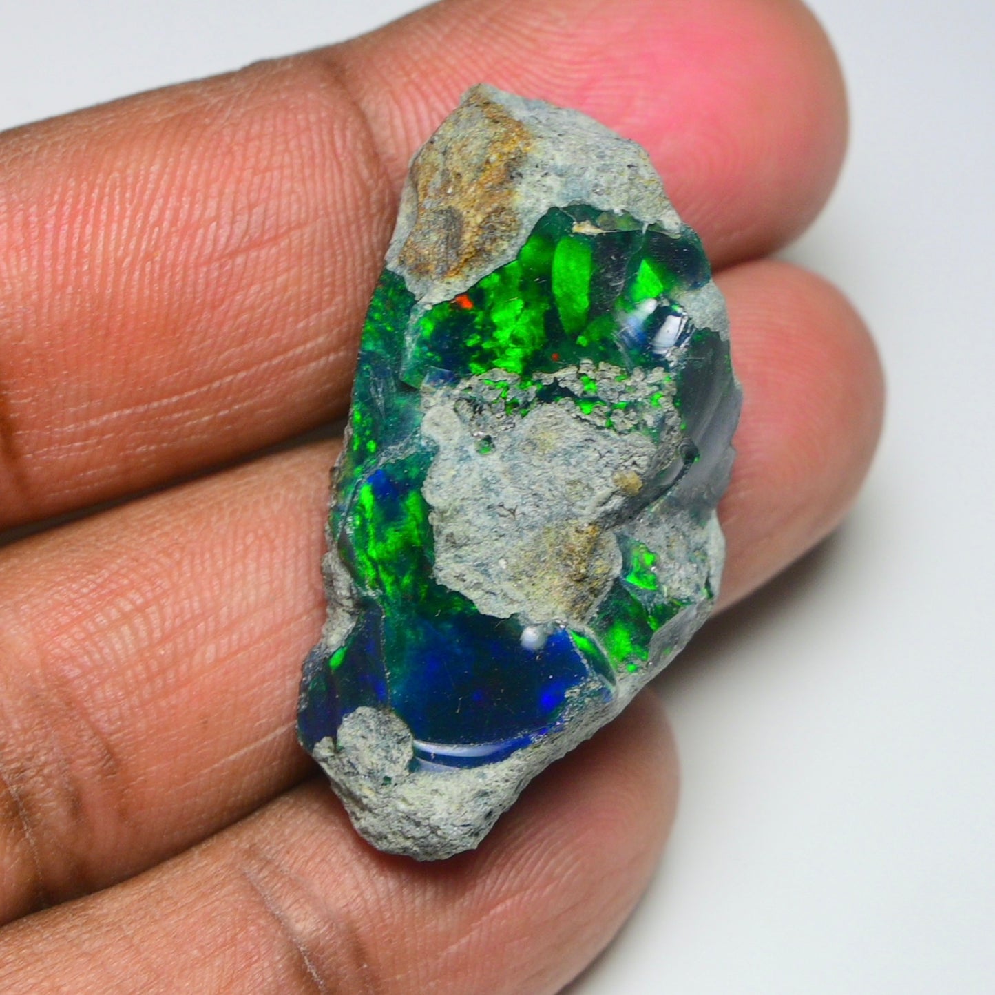 Rare Black Opal 35.25 Carats | Natural Black Ethiopian Opal Rough - Ready for Cutting & Jewelry!