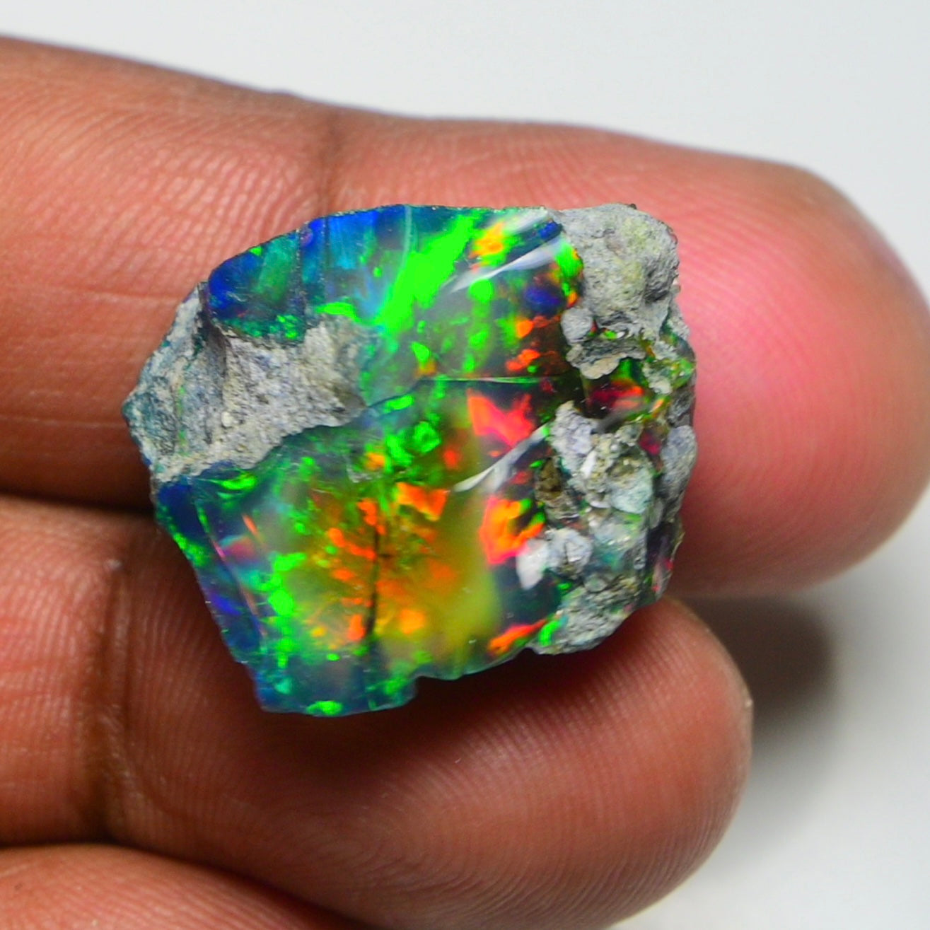 Rare Black Opal 25.40 Carats | Natural Black Ethiopian Opal Rough - Ready for Cutting & Jewelry!