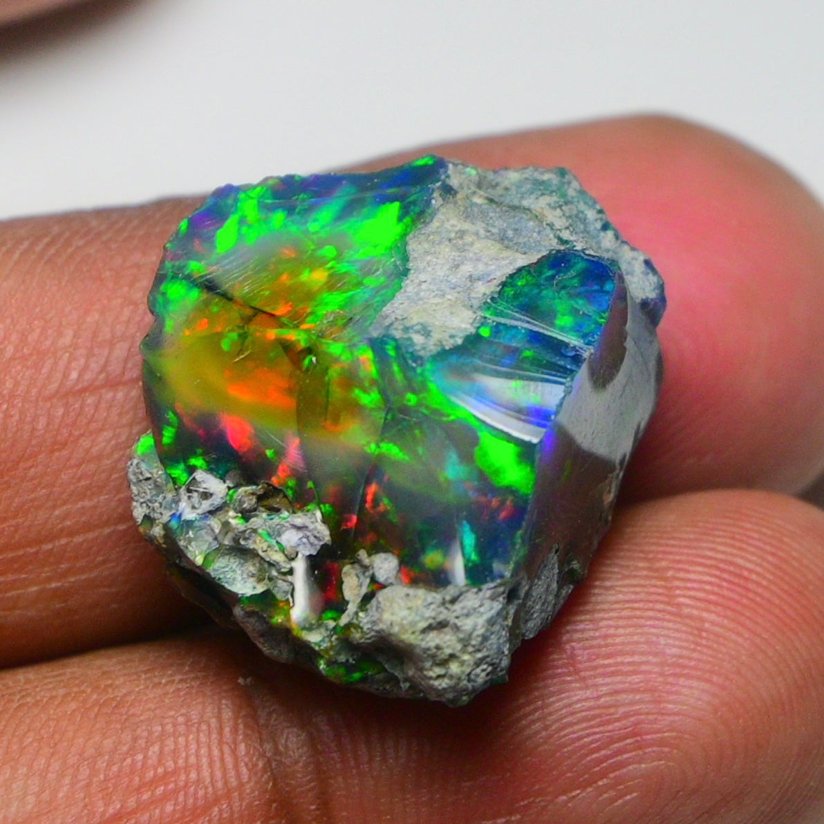 Rare Black Opal 25.40 Carats | Natural Black Ethiopian Opal Rough - Ready for Cutting & Jewelry!