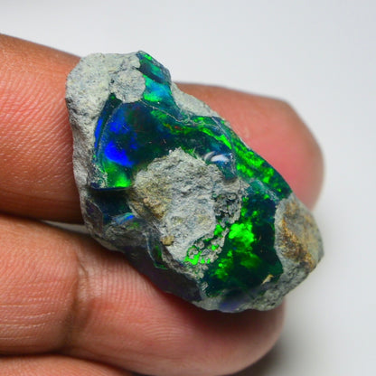 Rare Black Opal 35.25 Carats | Natural Black Ethiopian Opal Rough - Ready for Cutting & Jewelry!
