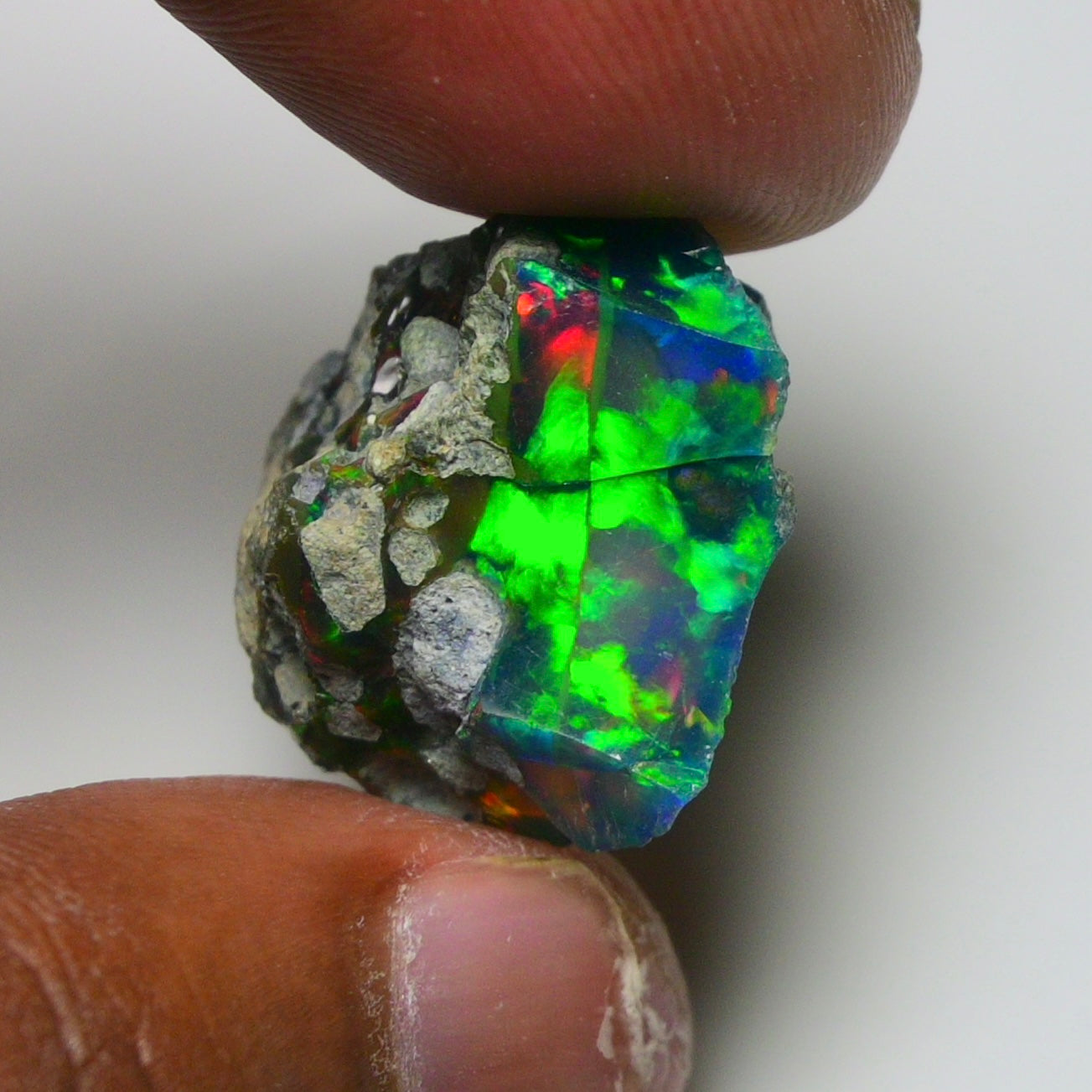 Rare Black Opal 25.40 Carats | Natural Black Ethiopian Opal Rough - Ready for Cutting & Jewelry!