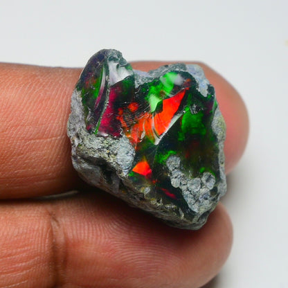 Rare Black Opal 26.70 Carats | Natural Black Ethiopian Opal Rough - Ready for Cutting & Jewelry!