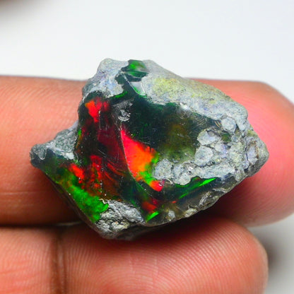 Rare Black Opal 26.70 Carats | Natural Black Ethiopian Opal Rough - Ready for Cutting & Jewelry!