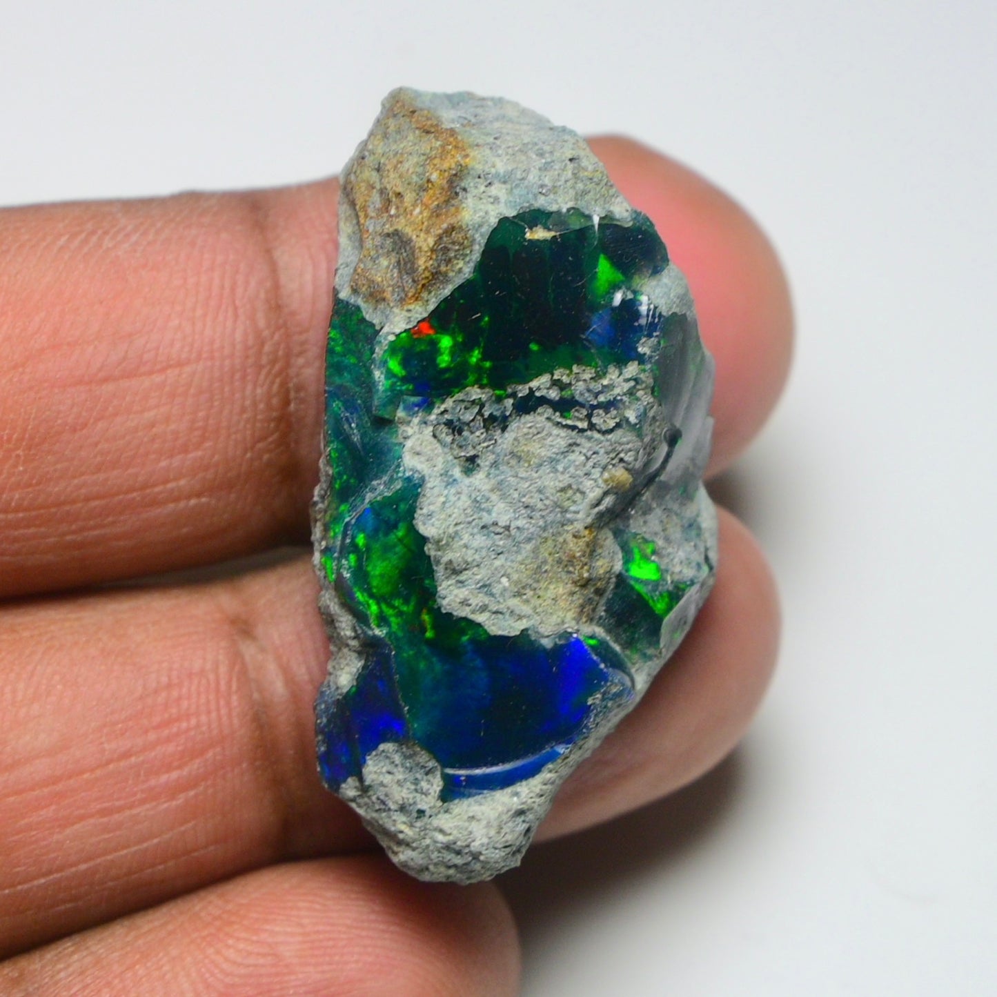 Rare Black Opal 35.25 Carats | Natural Black Ethiopian Opal Rough - Ready for Cutting & Jewelry!