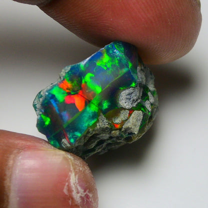 Rare Black Opal 25.40 Carats | Natural Black Ethiopian Opal Rough - Ready for Cutting & Jewelry!