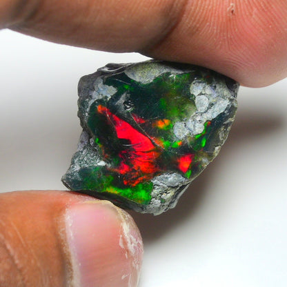 Rare Black Opal 26.70 Carats | Natural Black Ethiopian Opal Rough - Ready for Cutting & Jewelry!