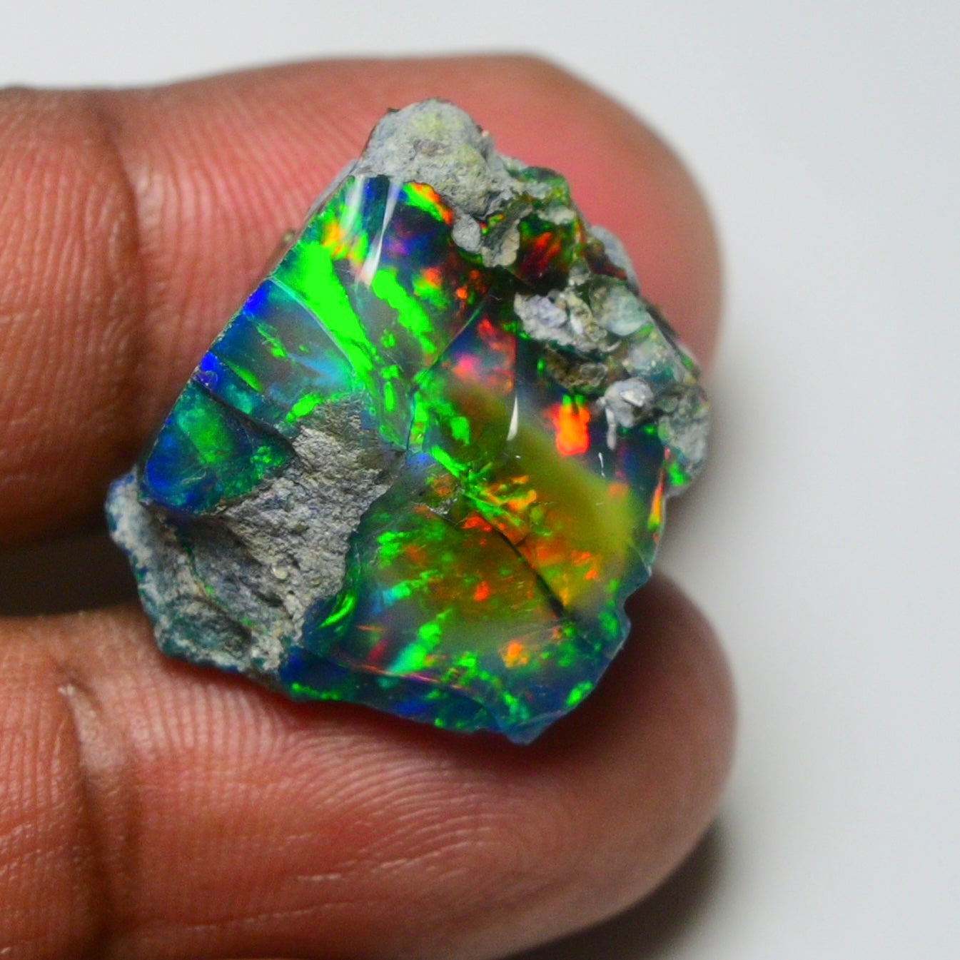 Rare Black Opal 25.40 Carats | Natural Black Ethiopian Opal Rough - Ready for Cutting & Jewelry!