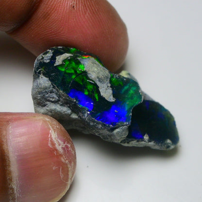 Rare Black Opal 32.00 Carats | Natural Black Ethiopian Opal Rough - Ready for Cutting & Jewelry!