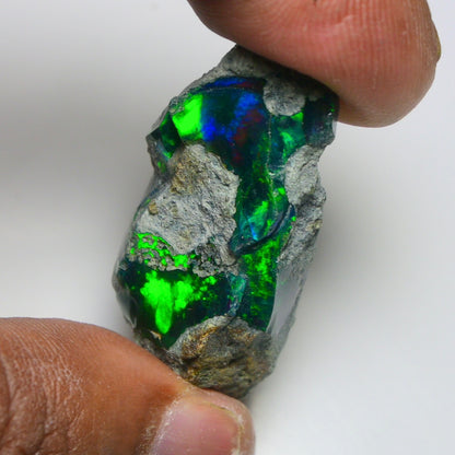 Rare Black Opal 35.25 Carats | Natural Black Ethiopian Opal Rough - Ready for Cutting & Jewelry!
