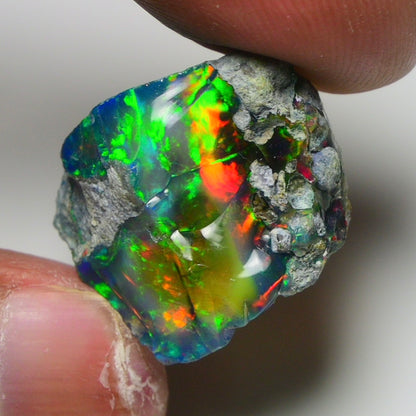 Rare Black Opal 25.40 Carats | Natural Black Ethiopian Opal Rough - Ready for Cutting & Jewelry!