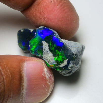 Rare Black Opal 32.00 Carats | Natural Black Ethiopian Opal Rough - Ready for Cutting & Jewelry!