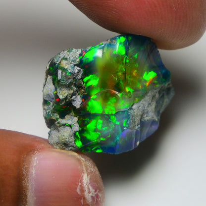 Rare Black Opal 25.40 Carats | Natural Black Ethiopian Opal Rough - Ready for Cutting & Jewelry!