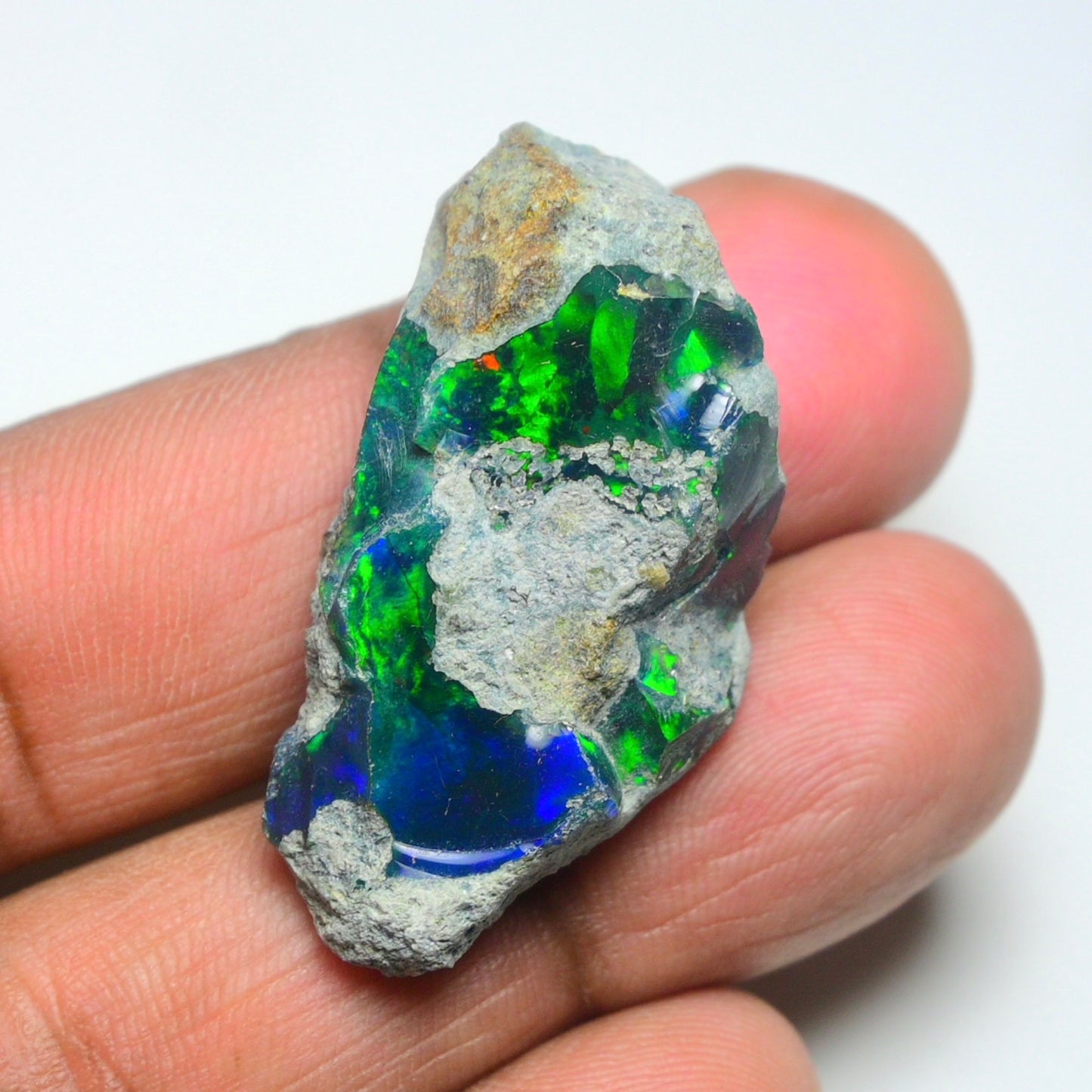 Rare Black Opal 35.25 Carats | Natural Black Ethiopian Opal Rough - Ready for Cutting & Jewelry!