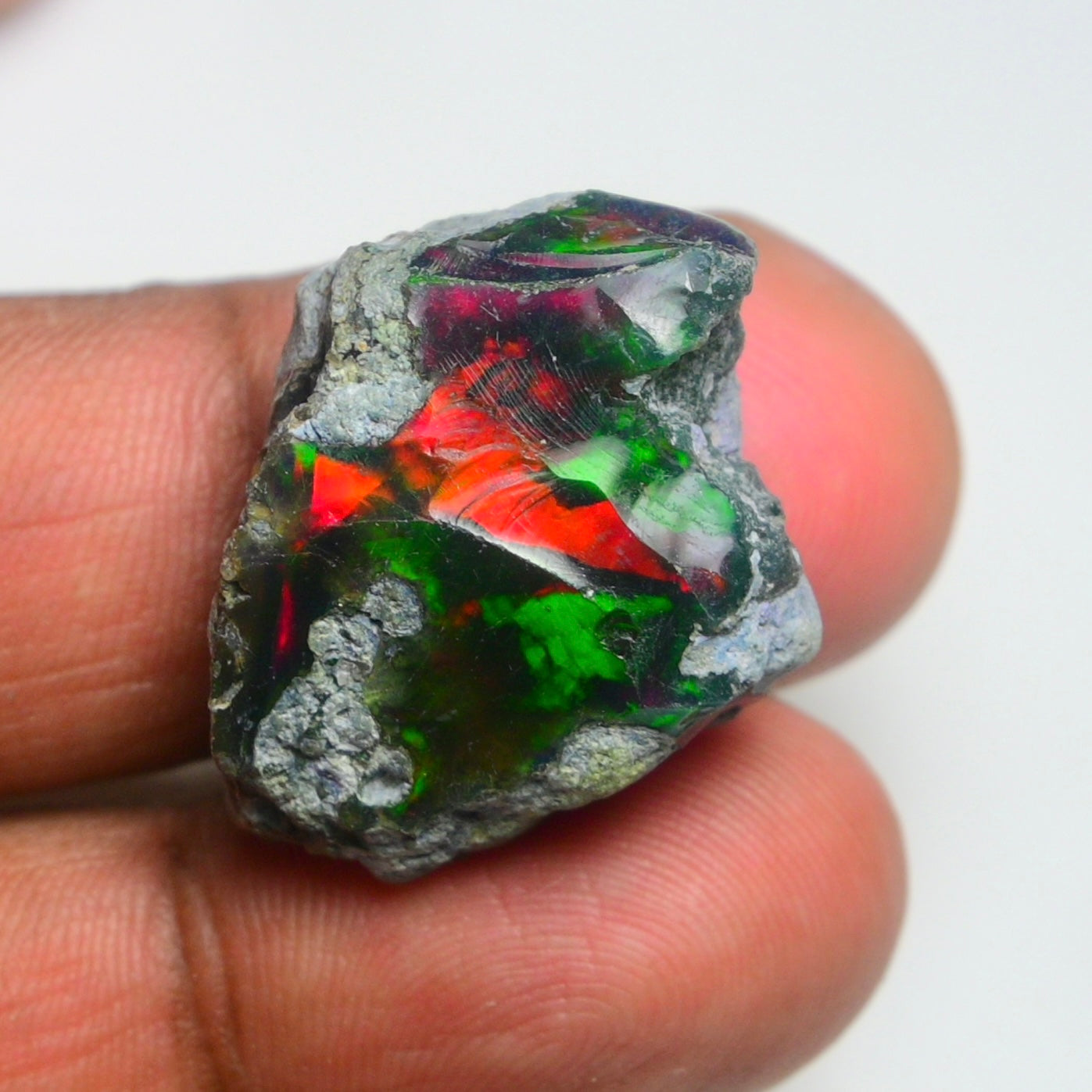 Rare Black Opal 26.70 Carats | Natural Black Ethiopian Opal Rough - Ready for Cutting & Jewelry!