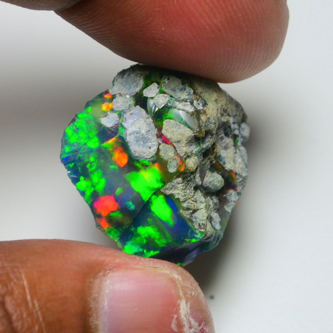 Rare Black Opal 25.40 Carats | Natural Black Ethiopian Opal Rough - Ready for Cutting & Jewelry!