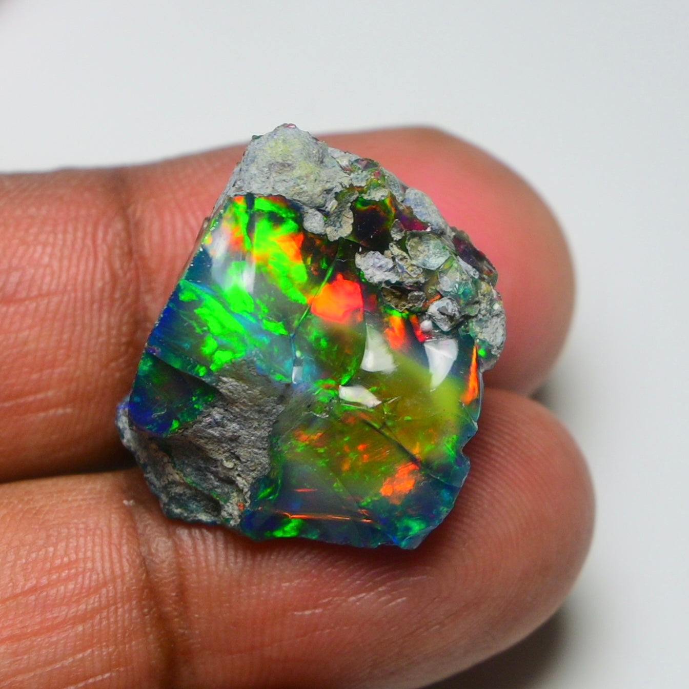 Rare Black Opal 25.40 Carats | Natural Black Ethiopian Opal Rough - Ready for Cutting & Jewelry!