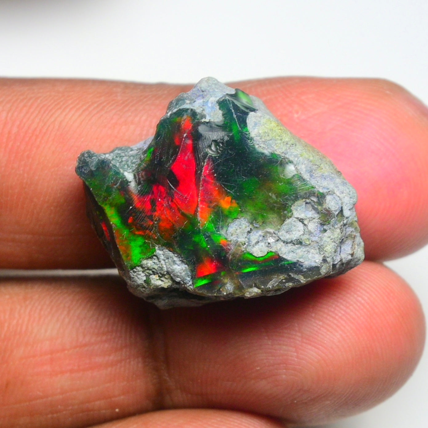 Rare Black Opal 26.70 Carats | Natural Black Ethiopian Opal Rough - Ready for Cutting & Jewelry!