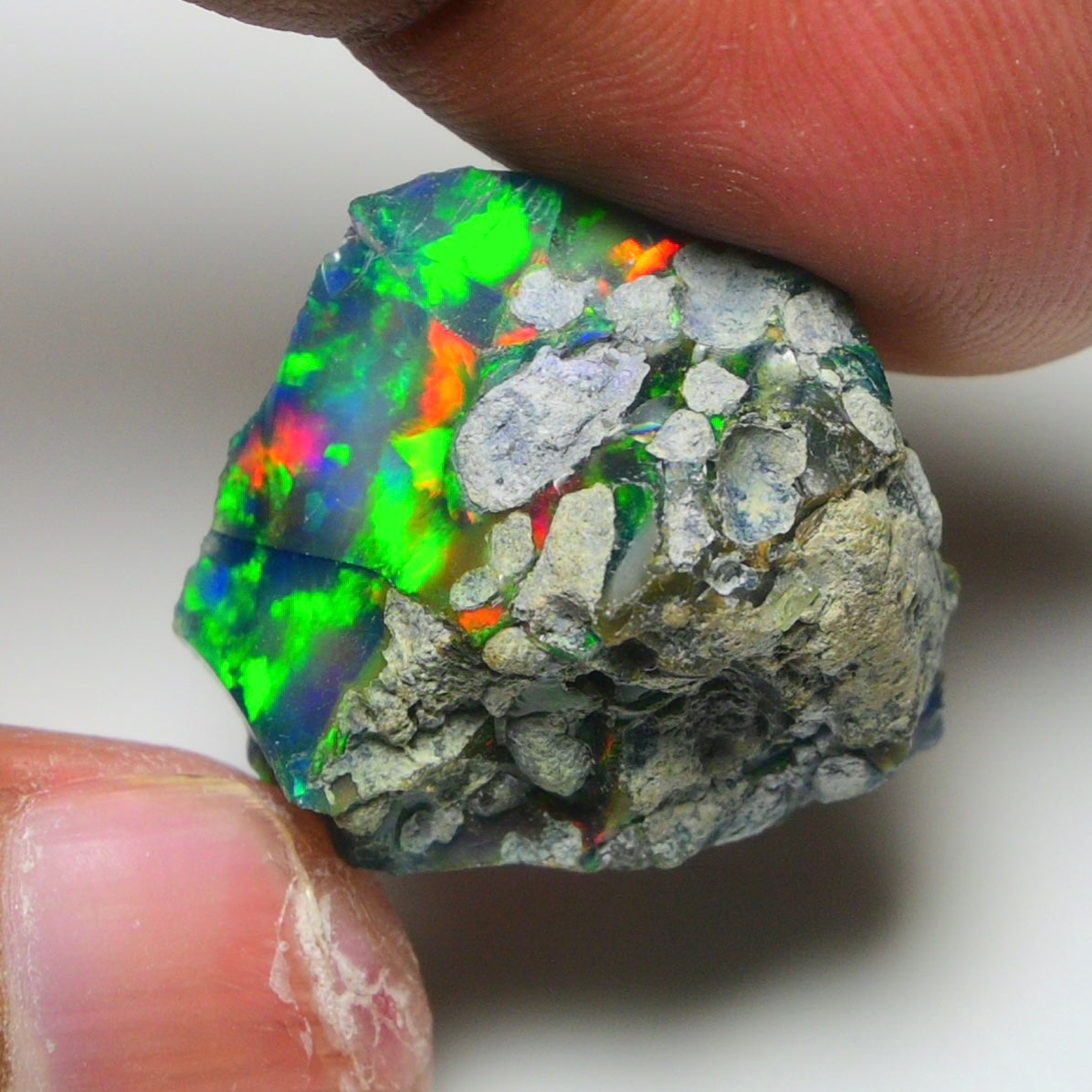 Rare Black Opal 25.40 Carats | Natural Black Ethiopian Opal Rough - Ready for Cutting & Jewelry!
