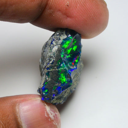 Rare Black Opal 23.10 Carats | Natural Black Ethiopian Opal Rough - Ready for Cutting & Jewelry!