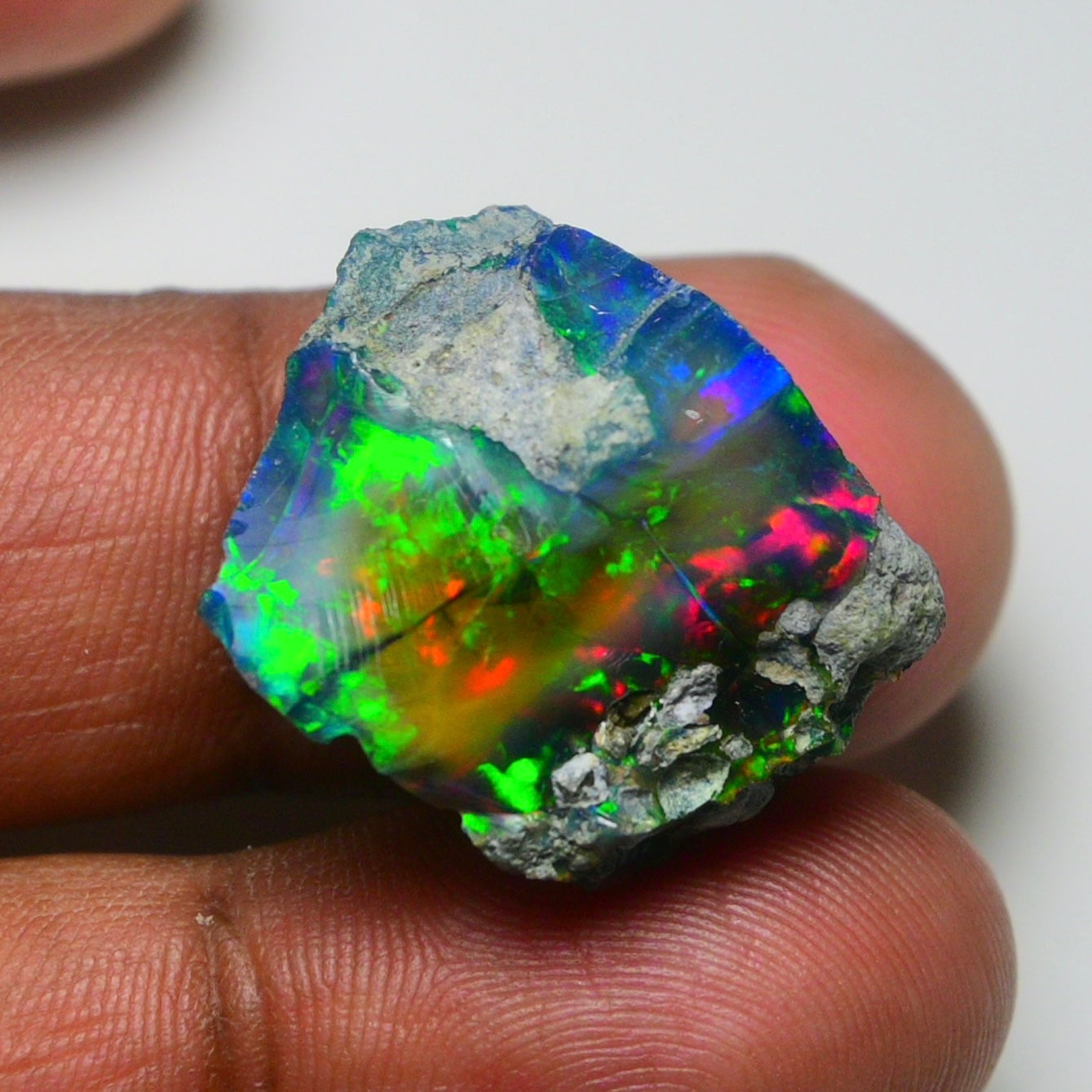 Rare Black Opal 25.40 Carats | Natural Black Ethiopian Opal Rough - Ready for Cutting & Jewelry!