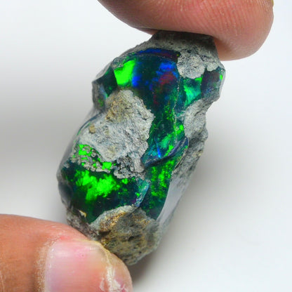 Rare Black Opal 35.25 Carats | Natural Black Ethiopian Opal Rough - Ready for Cutting & Jewelry!