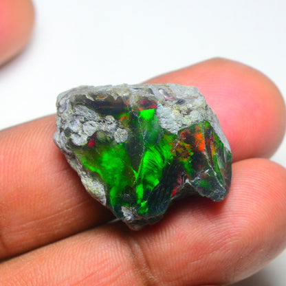 Rare Black Opal 26.70 Carats | Natural Black Ethiopian Opal Rough - Ready for Cutting & Jewelry!