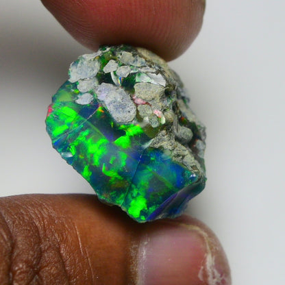 Rare Black Opal 25.40 Carats | Natural Black Ethiopian Opal Rough - Ready for Cutting & Jewelry!