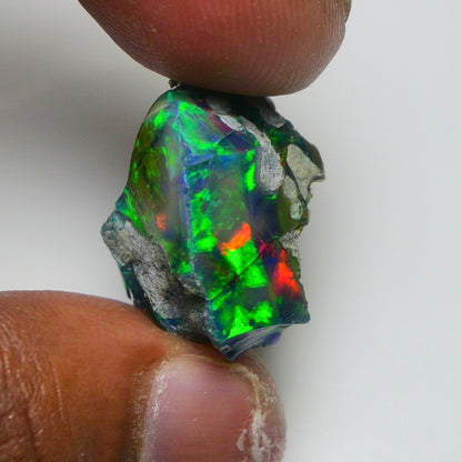 Rare Black Opal 25.40 Carats | Natural Black Ethiopian Opal Rough - Ready for Cutting & Jewelry!