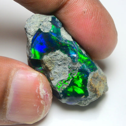 Rare Black Opal 35.25 Carats | Natural Black Ethiopian Opal Rough - Ready for Cutting & Jewelry!