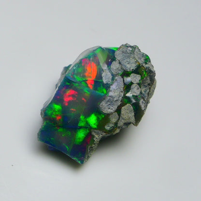 Rare Black Opal 25.40 Carats | Natural Black Ethiopian Opal Rough - Ready for Cutting & Jewelry!