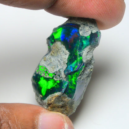 Rare Black Opal 35.25 Carats | Natural Black Ethiopian Opal Rough - Ready for Cutting & Jewelry!