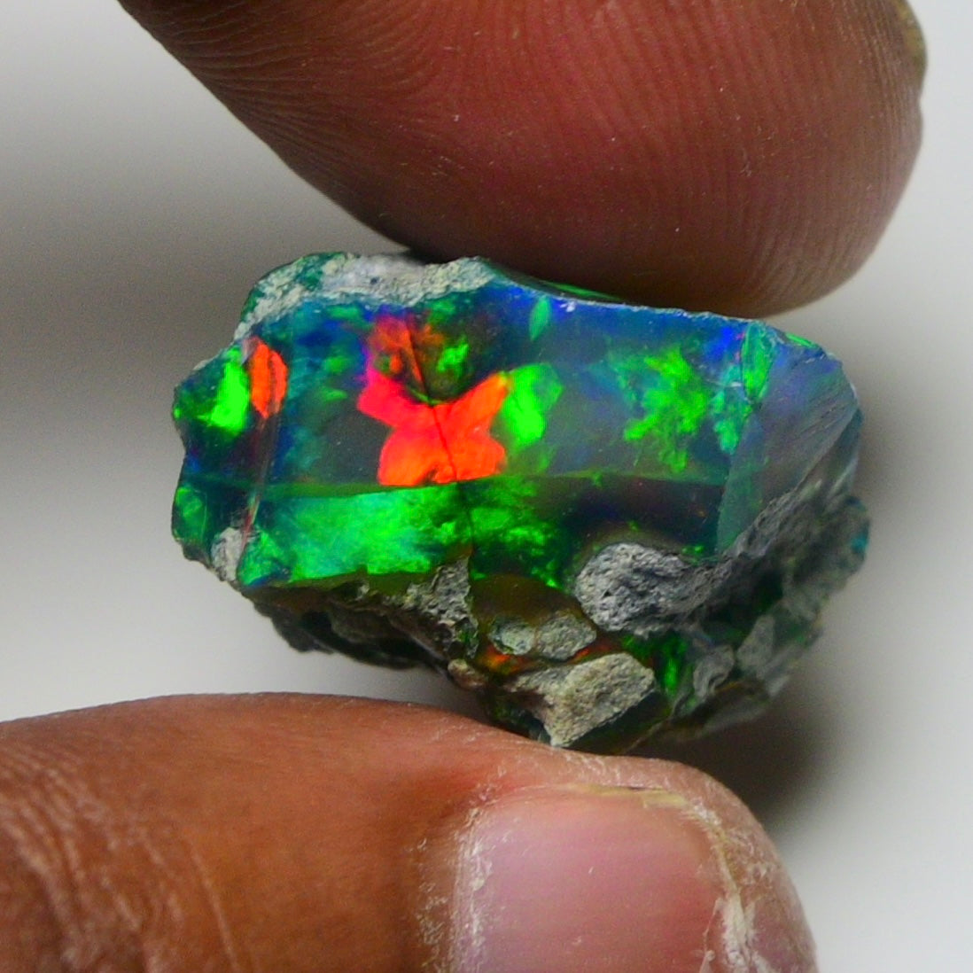 Rare Black Opal 25.40 Carats | Natural Black Ethiopian Opal Rough - Ready for Cutting & Jewelry!