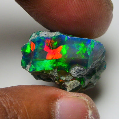 Rare Black Opal 25.40 Carats | Natural Black Ethiopian Opal Rough - Ready for Cutting & Jewelry!