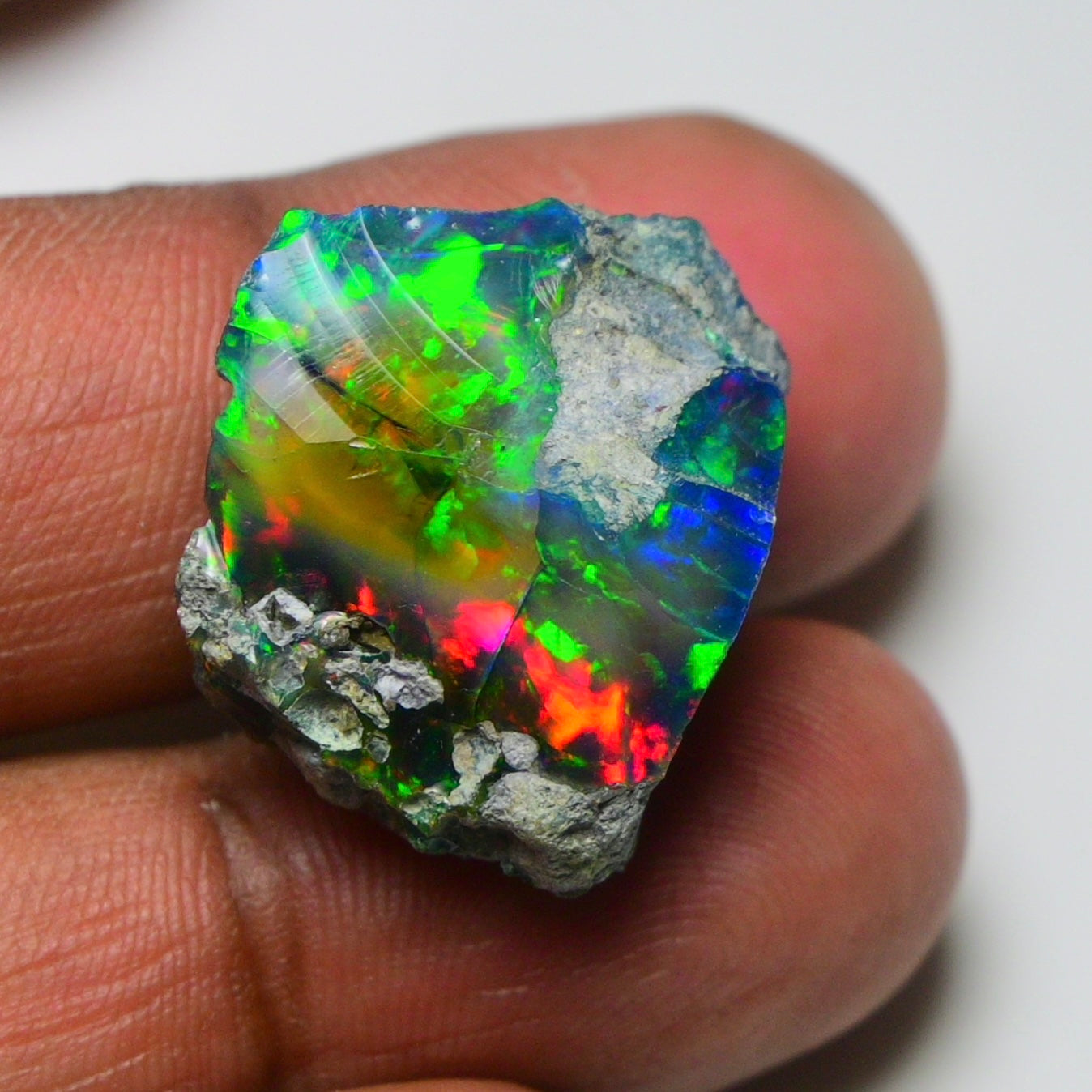 Rare Black Opal 25.40 Carats | Natural Black Ethiopian Opal Rough - Ready for Cutting & Jewelry!