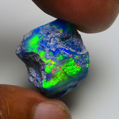 Rare Black Opal 20.40 Carats | Natural Black Ethiopian Opal Rough - Ready for Cutting & Jewelry!