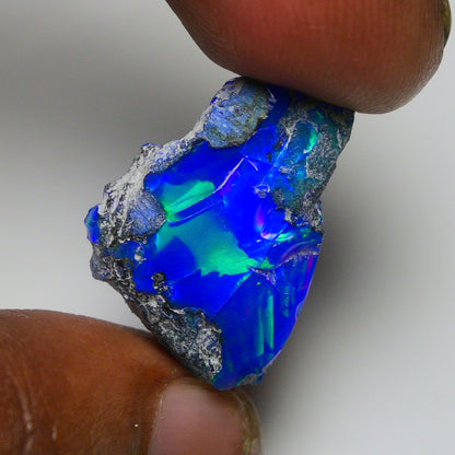 Rare Black Opal 16.10 Carats | Natural Black Ethiopian Opal Rough - Ready for Cutting & Jewelry!