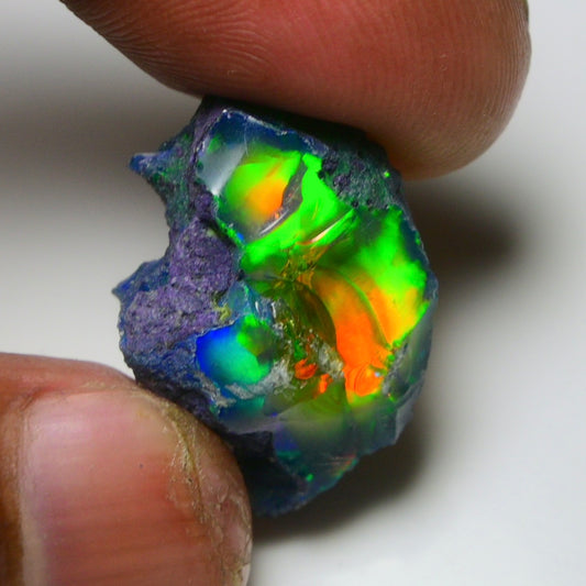 Rare Black Opal 20.35 Carats | Natural Black Ethiopian Opal Rough - Ready for Cutting & Jewelry!