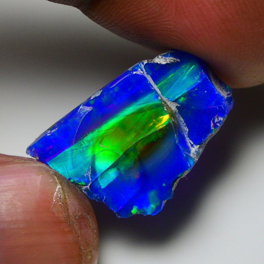Rare Black Opal 16.10 Carats | Natural Black Ethiopian Opal Rough - Ready for Cutting & Jewelry!