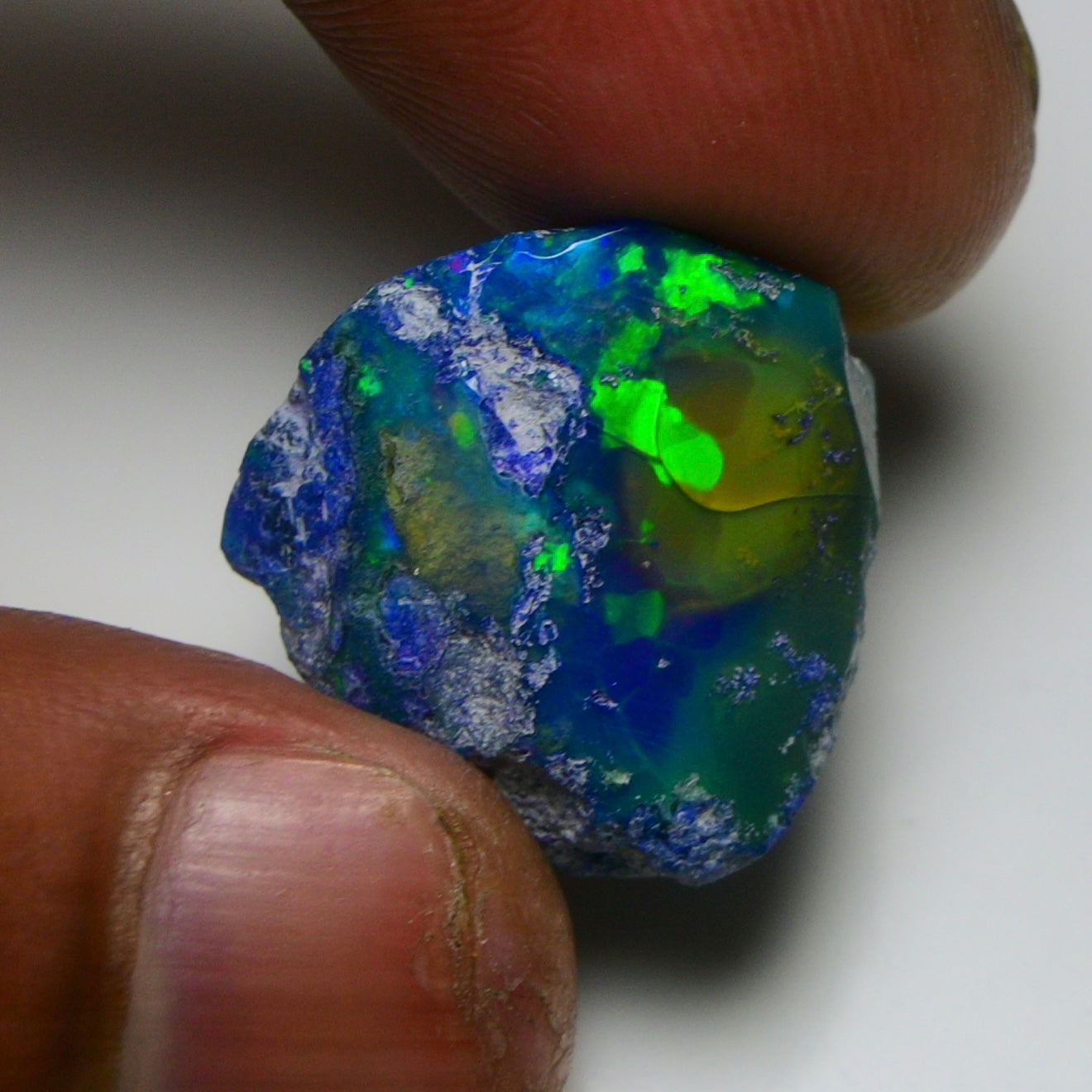 Rare Black Opal 18.25 Carats | Natural Black Ethiopian Opal Rough - Ready for Cutting & Jewelry!