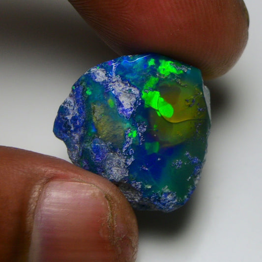 Rare Black Opal 18.25 Carats | Natural Black Ethiopian Opal Rough - Ready for Cutting & Jewelry!