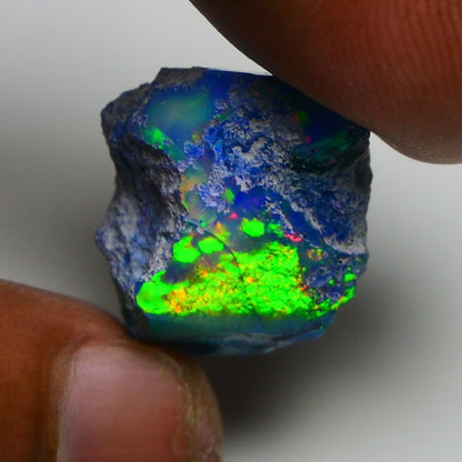 Rare Black Opal 20.40 Carats | Natural Black Ethiopian Opal Rough - Ready for Cutting & Jewelry!